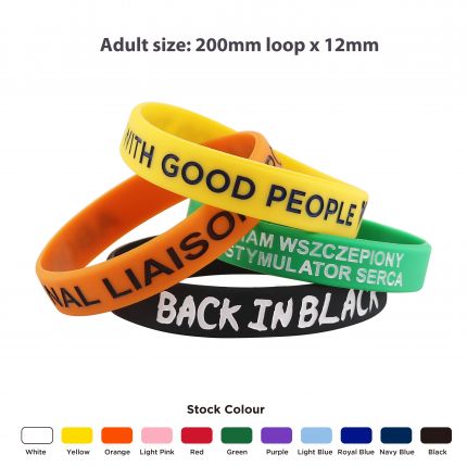 Debossed Colour Filled Wristband