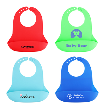 Silicone Bib with Snap Closure