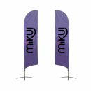 Small(65.3*200cm) Angled Feather Banners 9ft