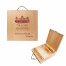 Four Bottles Vintage Wine Wooden Box