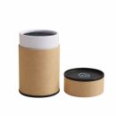 Medium Kraft Paper Cylinders with Black Lid (65 x 90mm)