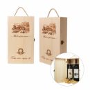 Double Bottle Wooden Wine Box 